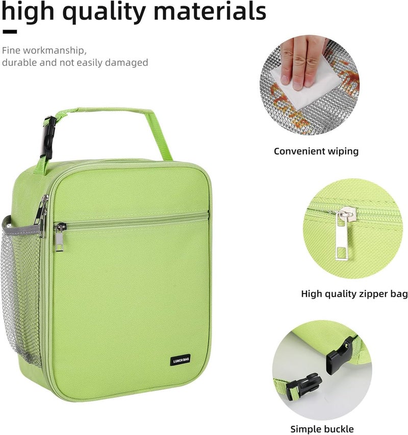 Lovoeo Lunch box Lunch bag for men women Insulated Lunchbox Lunch bags for Work Picnic Travel (Light green) - Image 3